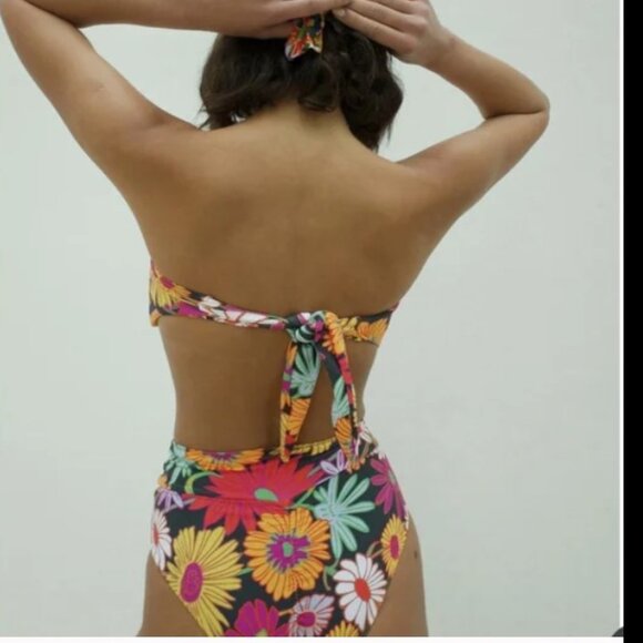 MONTCE Janeane Floral Added Coverage High Rise Bikini Bottom XL - Picture 6 of 6